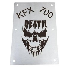 LQ Racing Warnschilder Ersatz Totenkopf DEATH f.Quad / ATV Kawasaki KFX 700