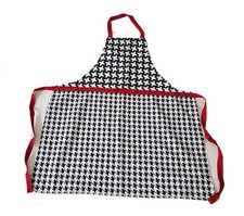 NEU Hahnentrittmuster Kochschürze 75x84cm Baumwolle unisex Damen  Herren Schürze