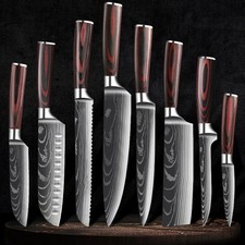 Damast Messer Set 8-tlg –