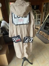 Cooler Lagenlook Oversize Mantel Onesize beige/schwarz/weiss Top Zustand