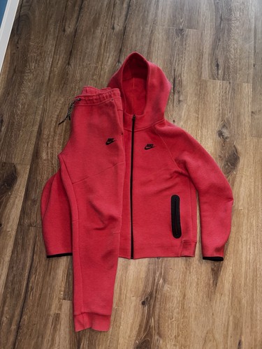 Nike tech fleece anzug - fleece, rot