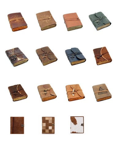 Leder tagebuch vintage - leder,
