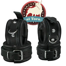 Luxuriöses Bondage Fessel-Set aus Echtleder: Verstärkte Hand- & Fußfesseln