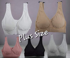 Damen Plus Size Comfort Bustier Sport BH Shirt Top Unterwäsche 6XL bis 9XL 8081