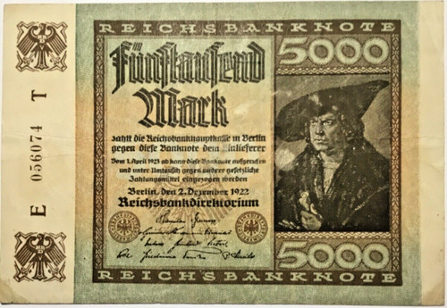 Deutsches reich 5000 mark - reich,