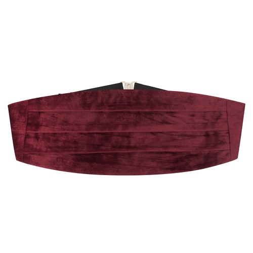Weinrot samt kummerbund - weinrot,