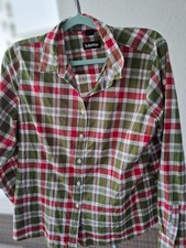 Trekking, Bluse Schöffel, Gr 42?, mehrfarbig kariert, Langarm, Outdoorbluse