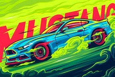 Blechschild FORD MUSTANG 30 x