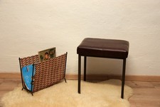 Kleiner Vintage Lederhocker