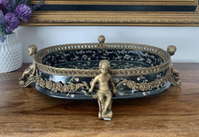 Schale Porzellan Bronze Engel