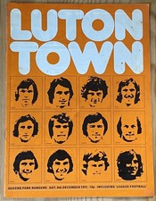  Luton Town v Queens Park Rangers 9.12.1972 