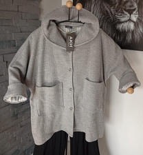 Jacke Jacket Lagenlook AKH grey/grau Walk Taschen NEU! 44 46 48 50 52 XL XXL