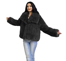 Damen kunstfell flauschig - kunstfell,