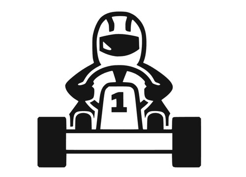 Kart fahrer aufkleber - kart,