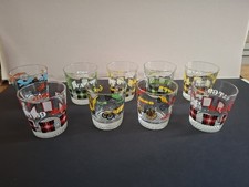9 Stk. Whiskey Gläser, 60er