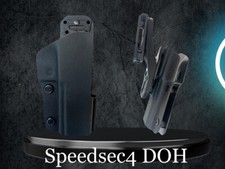 Speedsec4 Kydex Waffen Pistolen Holster DOH Steg mit Multi Lok Gürtel Clip IPSC