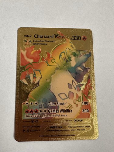Charizard vmax rainbow goldene - rainbow,