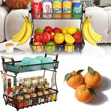 2 Ebenen Obstkorb Metall Obst
