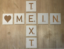 Scrabble Holz Buchstaben 5cm 6cm 8cm 10cm 12cm bis 15x15cm groß Wanddeko A-Z 