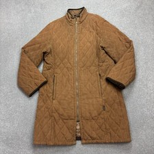 Barbour Jacke Damen mittelbraun Wachs gesteppt Jagd Country Feldmantel Lady