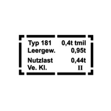 Typenschild Kübelwagen Tür