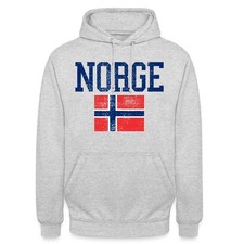 Norwegen Norge Flagge Fußball Retro Unisex Hoodie