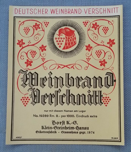 Altes schnapsetikett - altes,