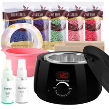 LCD Wachsgerät Set Waxing Körper Haarentfernung Heißwachs + 500g Wachs Bohnen