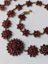 Antik Granat Collier Kette