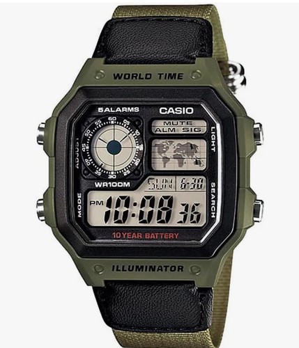 Casio 1200whb 3bvdf grün - ae-1200whb,