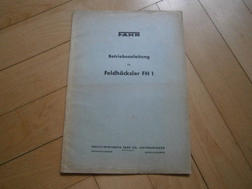 Fahr feldhäcksler fh1 - fahr,