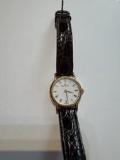 Maurice Lacroix Damen Armbanduhr – Swiss Made – Gold / Weiß – Lederarmband