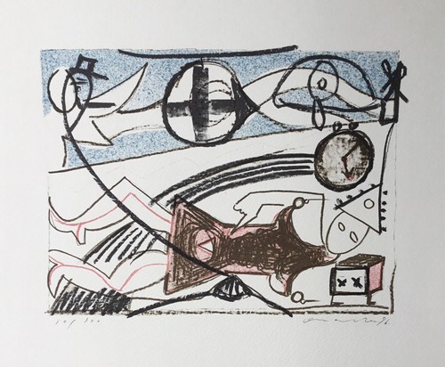 Osmar osten lithografie - osten,