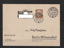 D110) Dt. Reich Karte Drucksache mit Stempel JASTROW 1936