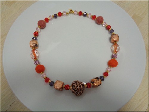 Neu collier filz straß - filz,
