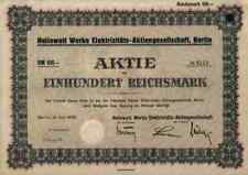 Heliowatt Werke Elektrizitäts AG 1942 Berlin Schlumberger Ismaning Aronwerke 100