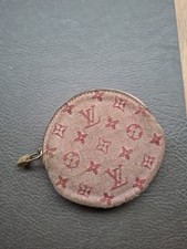 Louis Vuitton Monogram Mini Lin Portemonnaie Rond  Rosa Vintage Geldbörse