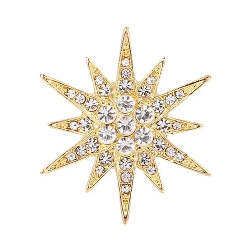 Kristall strass stern - strass, brosche