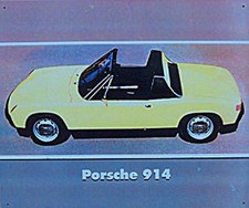 Retro Reklame Blechschild Oldtimer Porsche 914 PKW  40x33cm