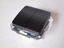 KOPP Serienschalter MILANO HK02 wenge UP Unterputz Schalter Doppel 1polig