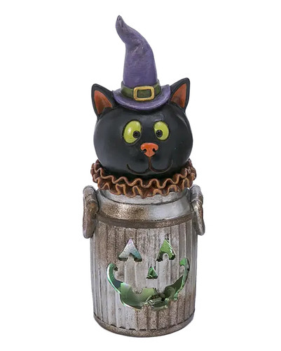 Schwarze halloween katze - schwarze, in