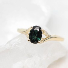 Gelbgold Solitär Ring mit