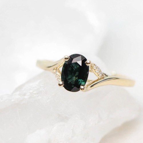 Gelbgold solitär ring - solitär, mit