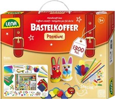 Lena 42663 Premium XXL Bastelkoffer mit 1300 Teile Material zum Basteln, 5 Jahre