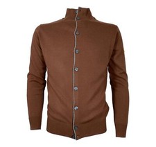 Kaschmir Compan Jersey Strickjacke IU205909 1515 Kaschmir Wolle Und Seide Brown