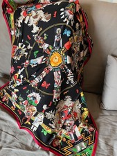 Original Hermes Tuch Seide,  ca. 90x90 cm, "Phantasie indianisch", selten