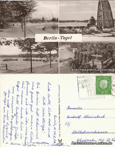 Ansichtskarte tegel berlin - ansichtskarte, 4