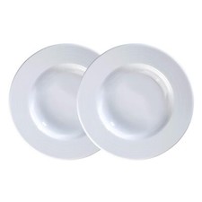 Kahla Nature Dinnerware Suppenteller, Porzellan, 2 Stück, 22,5 cm, Weiß