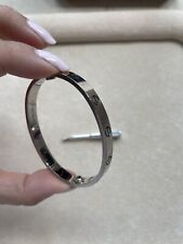 CARTIER LOVE ARMREIF Bracelet Klassiker - Grösse: 16- 750er Weissgold