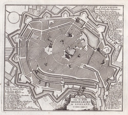 Middelburg zeeland city - city, plan